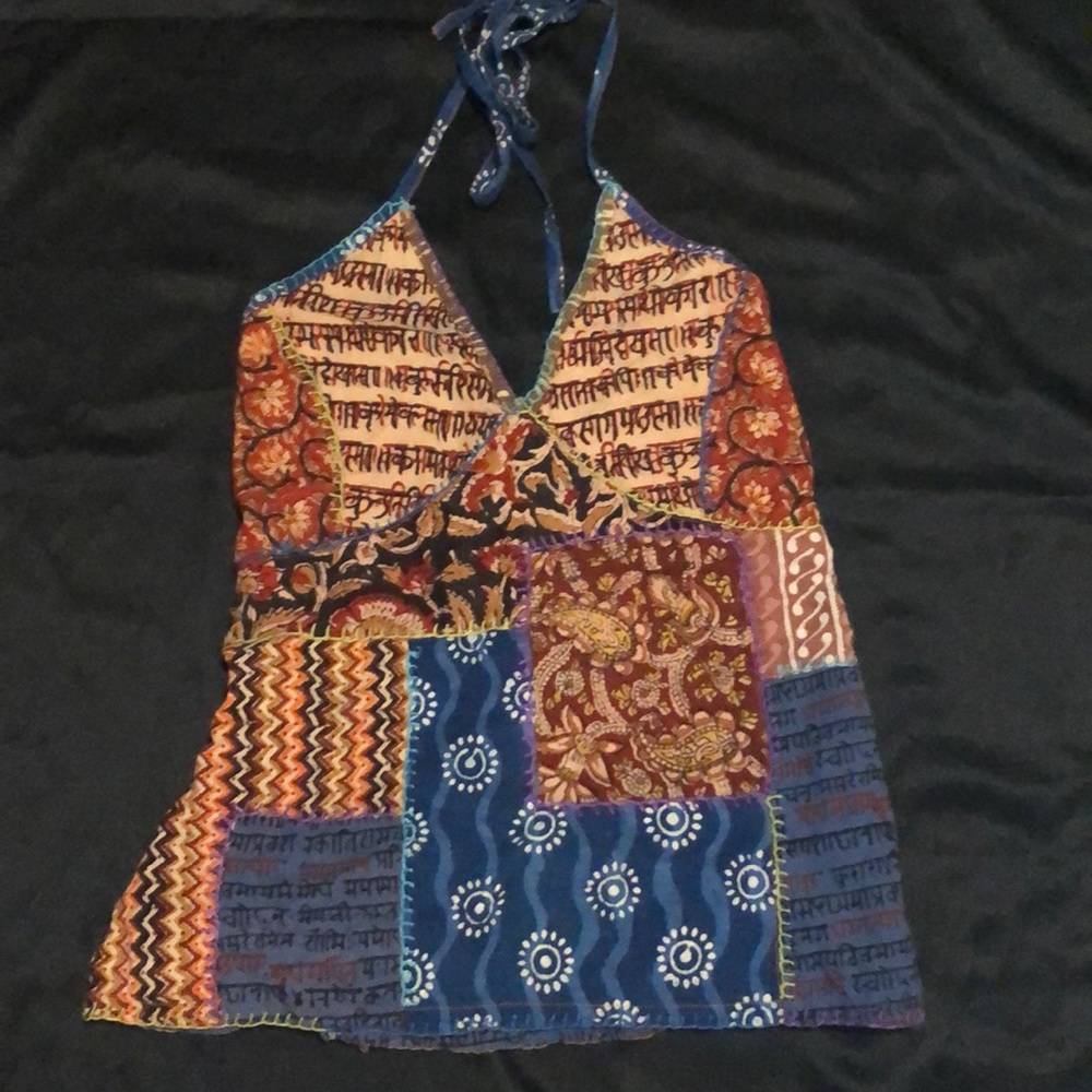 Blue Sky halter top with secret stash pocket